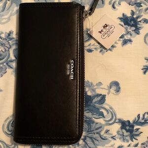Coach Black Zip-Around Wallet